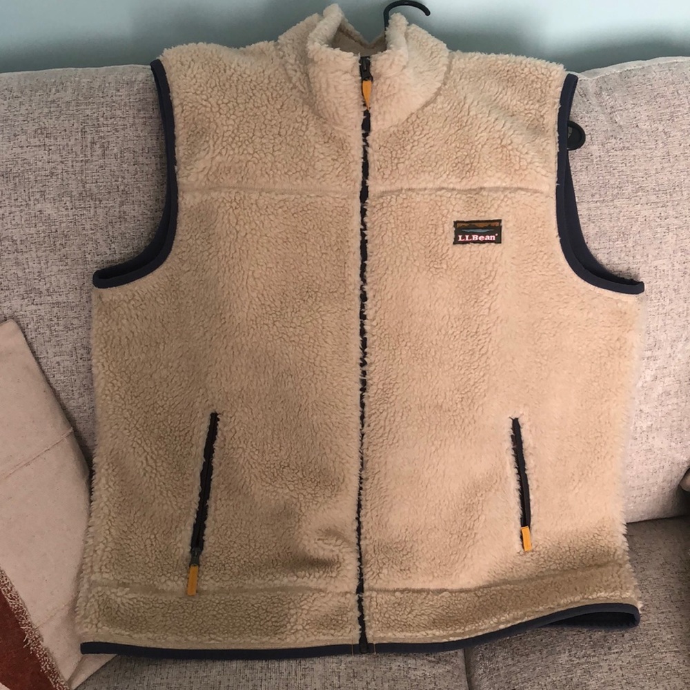 LL Bean Mountain Pile Fleece Sherpa Vest